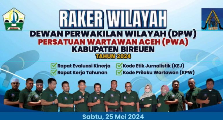Rapat Kerja Dewan Pimpinan Wilayah PWA Bireuen&nbsp;Sukses