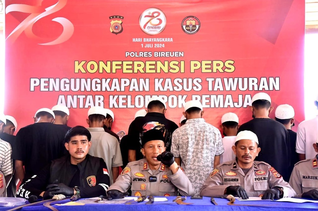 14 Anak Kelompok Tawuran Berhasil Diungkap Polres&nbsp;Bireuen